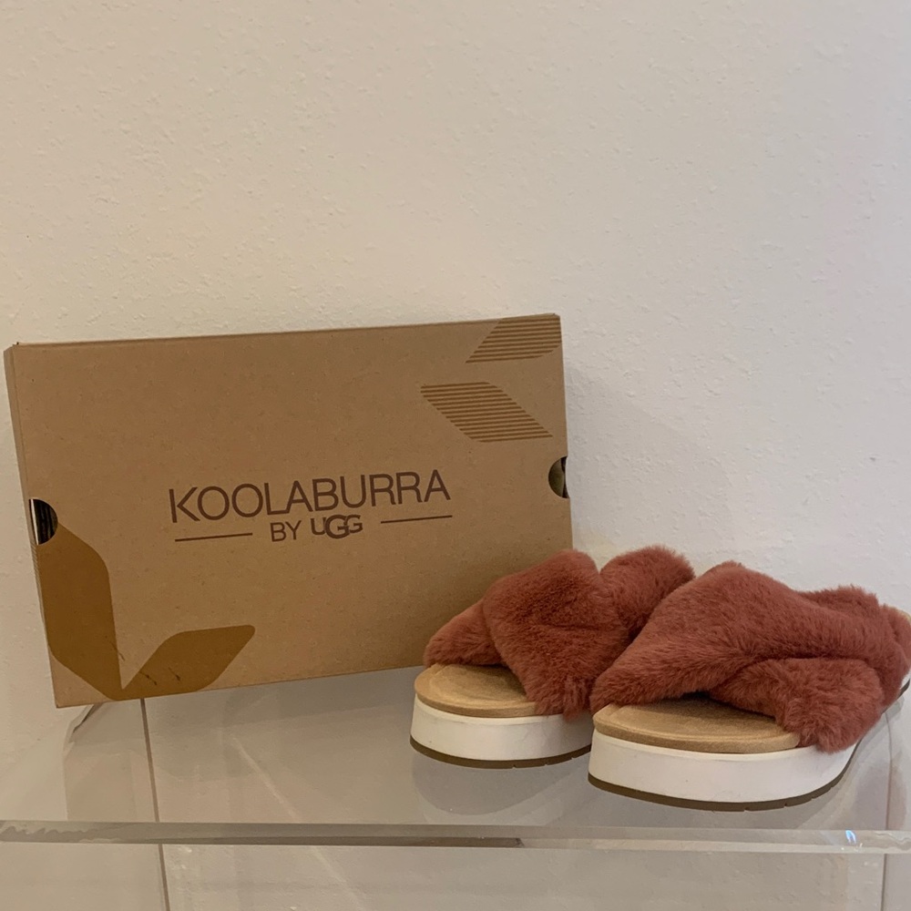 Koolaburra by UGG Pink Fluffy Slippers